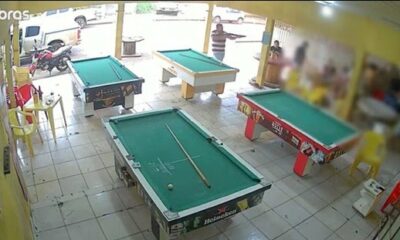 atirado Vídeo mostra execução de pessoas em bar em Sinop (MT) — Foto: Reprodução