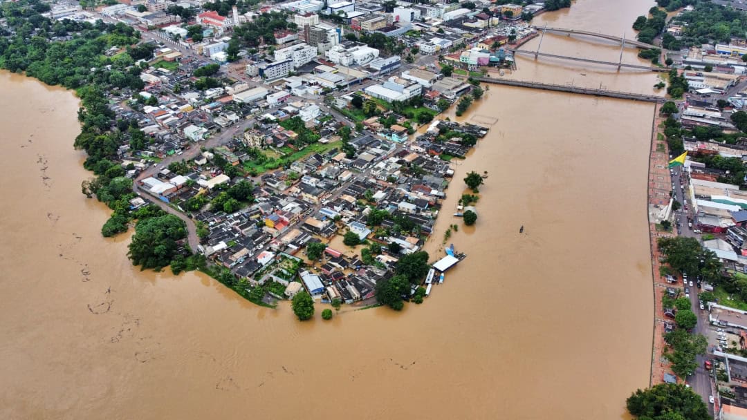 Nível do Rio Acre continua subindo e alcança 16,74m no início desta segunda