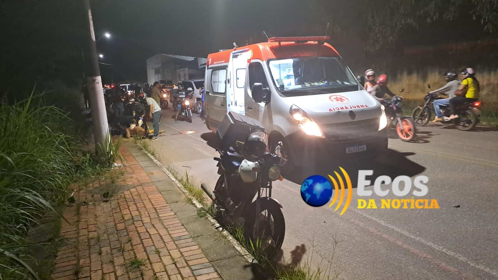 Colisão frontal deixa soldado do 7⁰ BEC e Motoboy feridos no bairro Placas