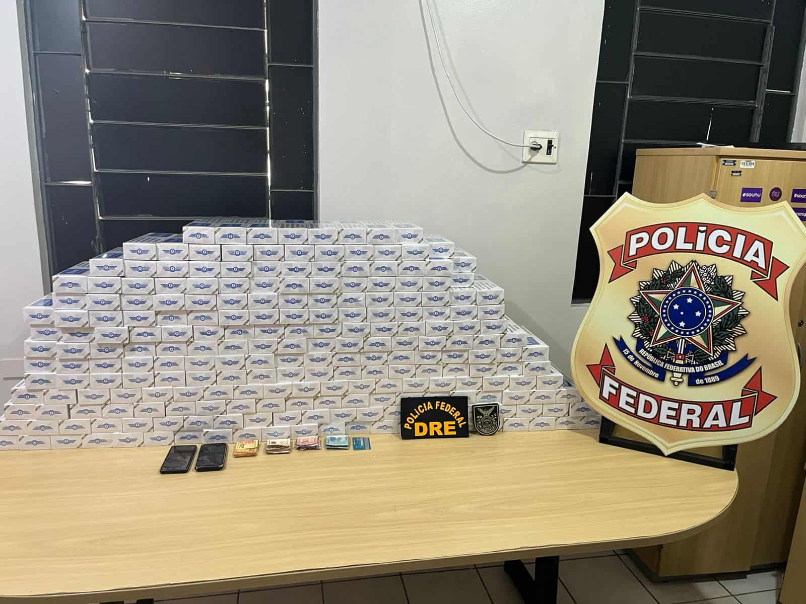 PF apreende mais de 2 mil maços de cigarro contrabadeados