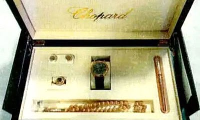 joias_mich JOIAS MICHELLE - Segunda remessa de joias enviado por sauditas a Bolsonaro em 2021 inclui relógio, caneta, abotoaduras. Foto: Twitter/Reprodução