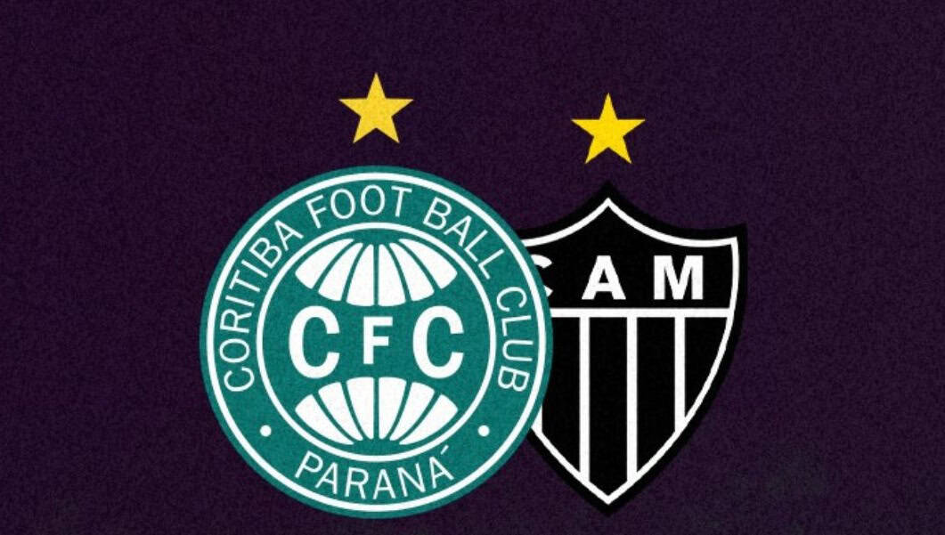 Coritiba e Atlético-MG entram em campo neste sábado, às18h30 (de Brasília)