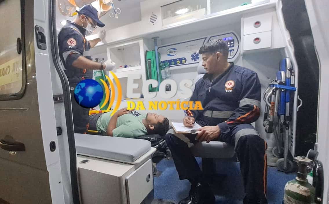 Fiação baixa deixa motociclista com fio enroscado no pescoço