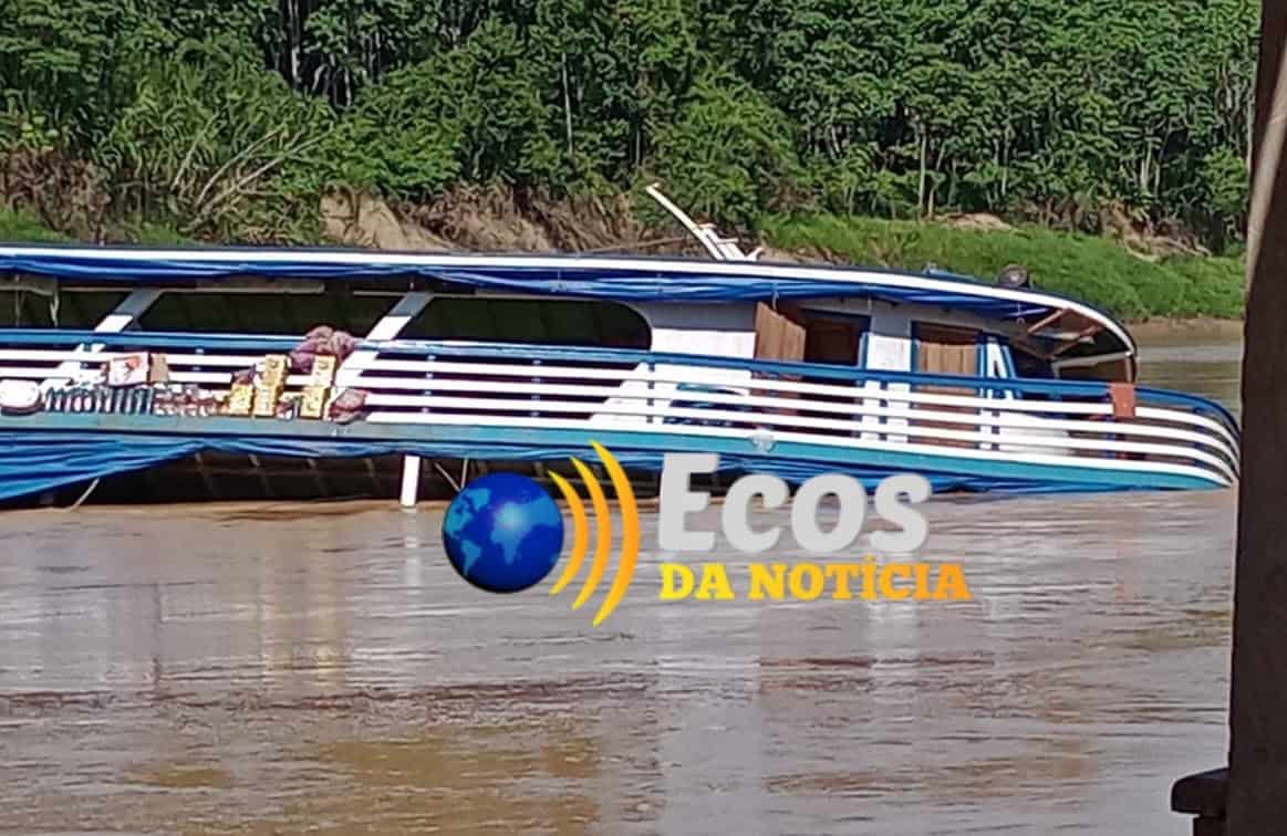 Barco que levava mercadoria para Boca do Acre afunda na região do Antimary
