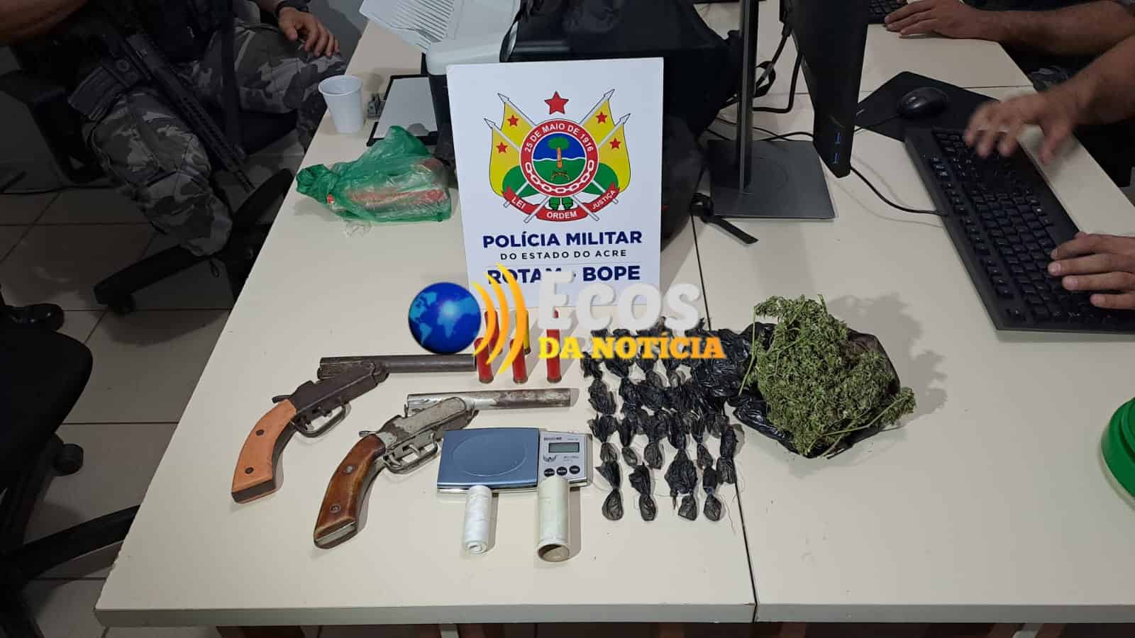 Polícia prende membros do Bonde dos 13 com armas e drogas no bairro Belo Jardim