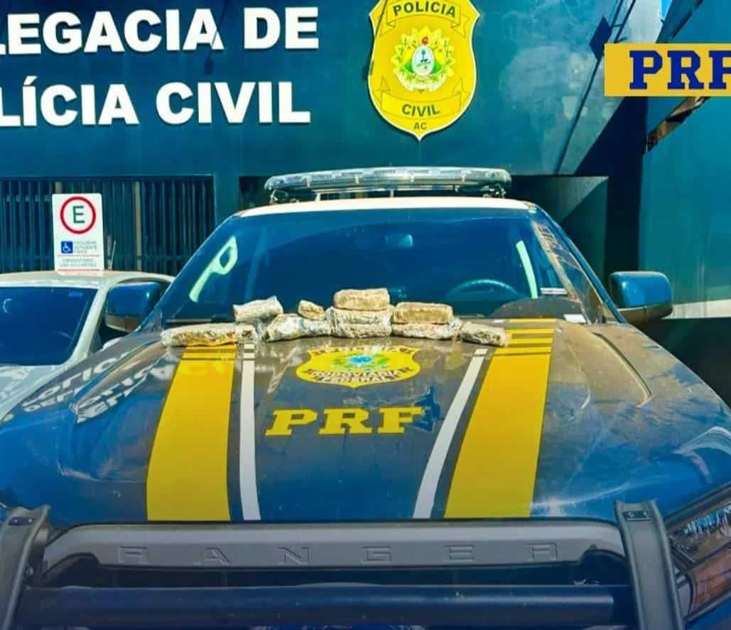 PRF prende mulher com quase 2 kg de maconha e apreende 32 pneus de origem estrangeira na BR-317
