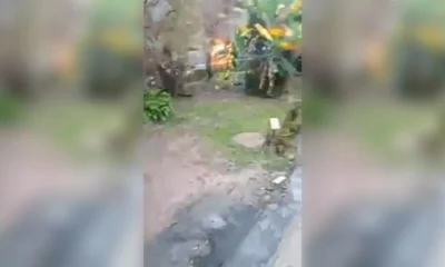 homem-sequestrado-escapa-de-carro-em-chamas-montagem