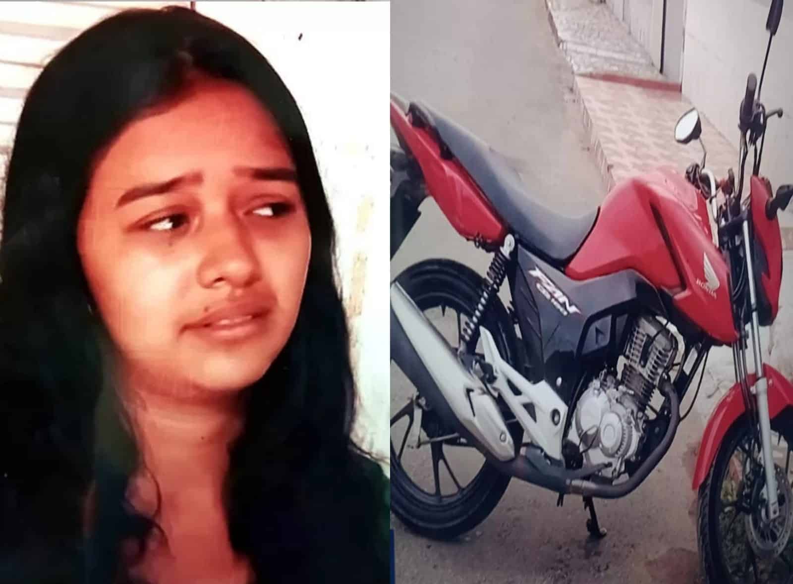 Jovem trabalhadora chora ao pedir que ladrões devolvam motocicleta furtada
