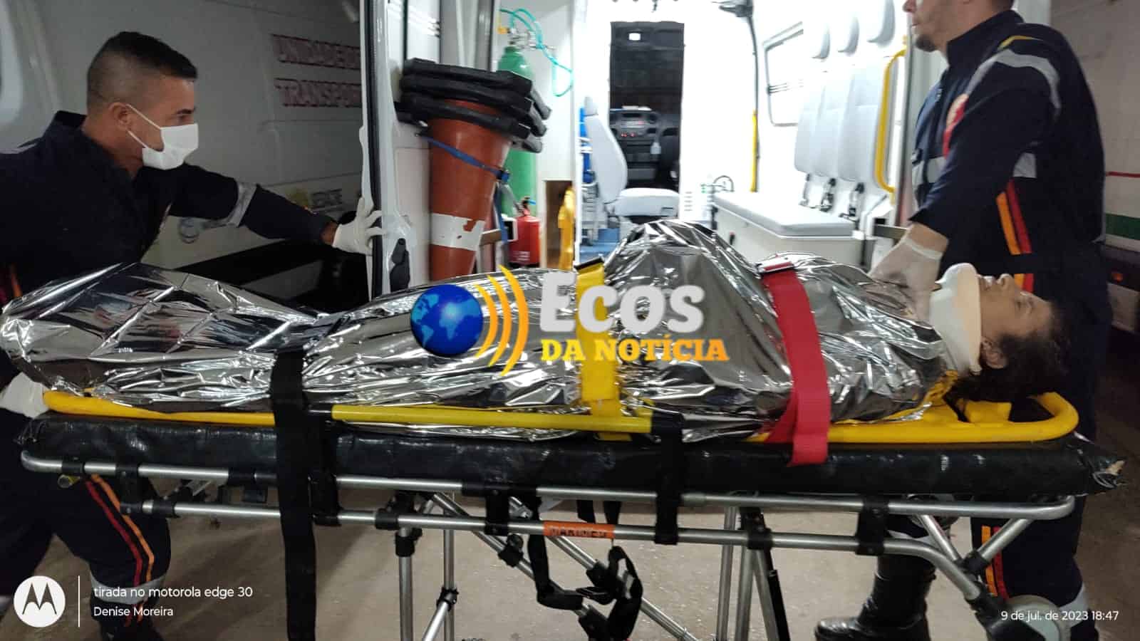 Mulher sofre fratura na coluna em acidente com lancha no Rio Acre