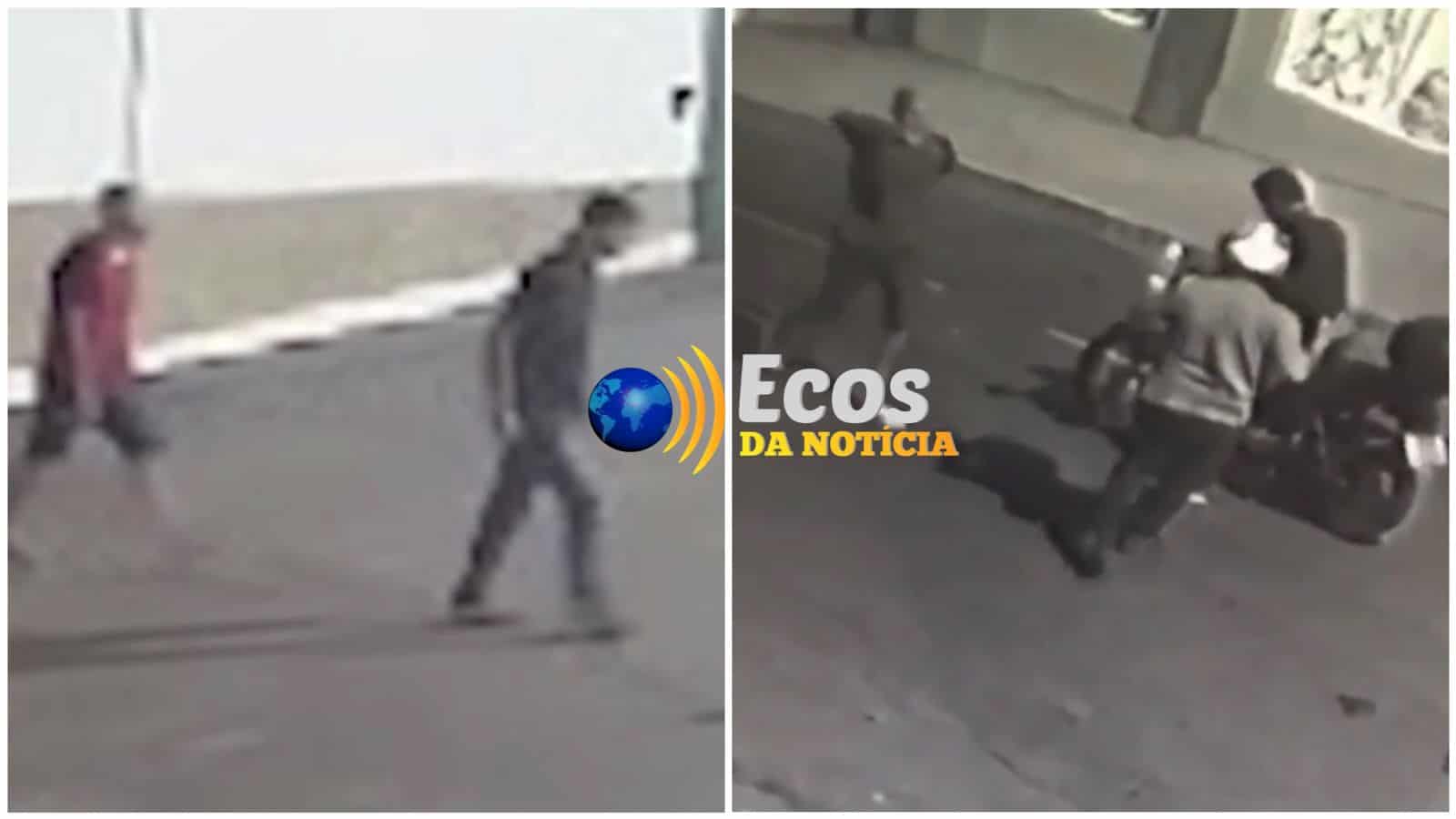 Vídeo: Bandidos armados rendem trabalhador e roubam motocicleta na Avenida Nações Unidas