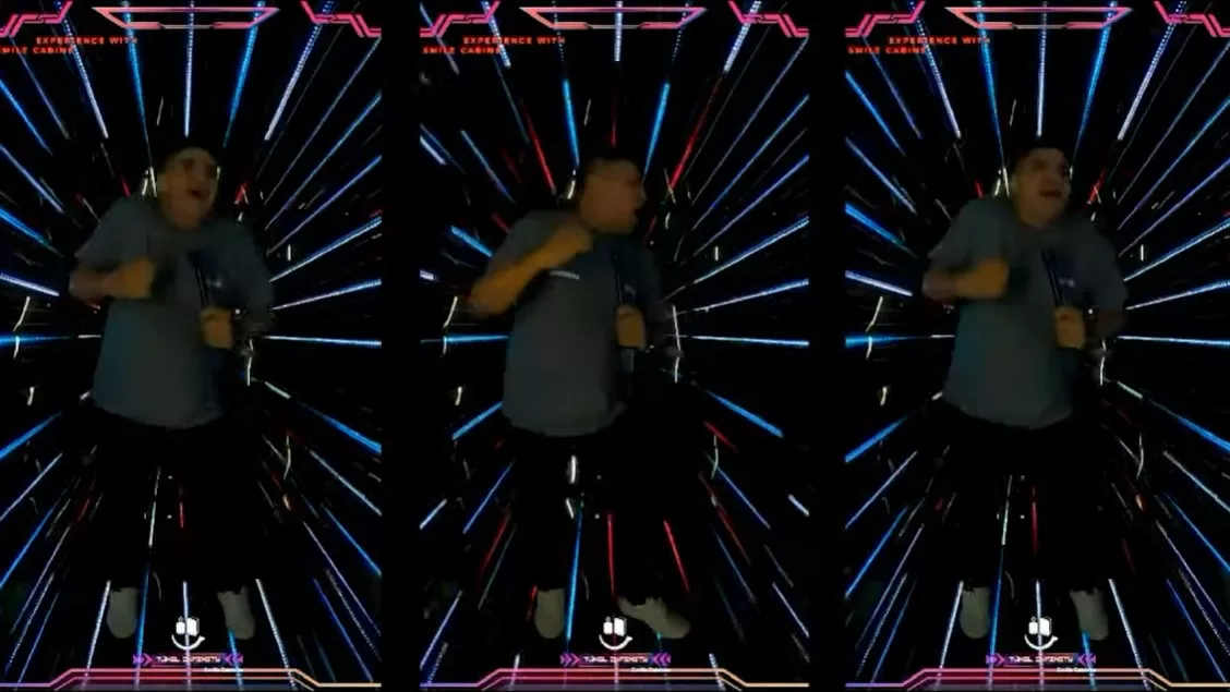 Cabine de vídeo vira atração de crianças e adultos na Expoacre 2023