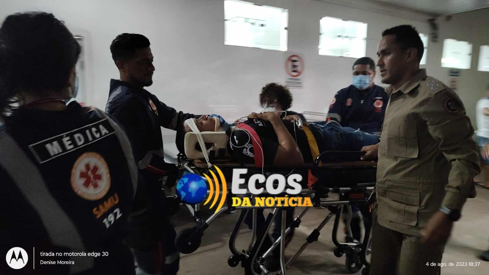 Bombeiro sofre fratura na coluna ao capotar veículo próximo ao município de Sena Madureira