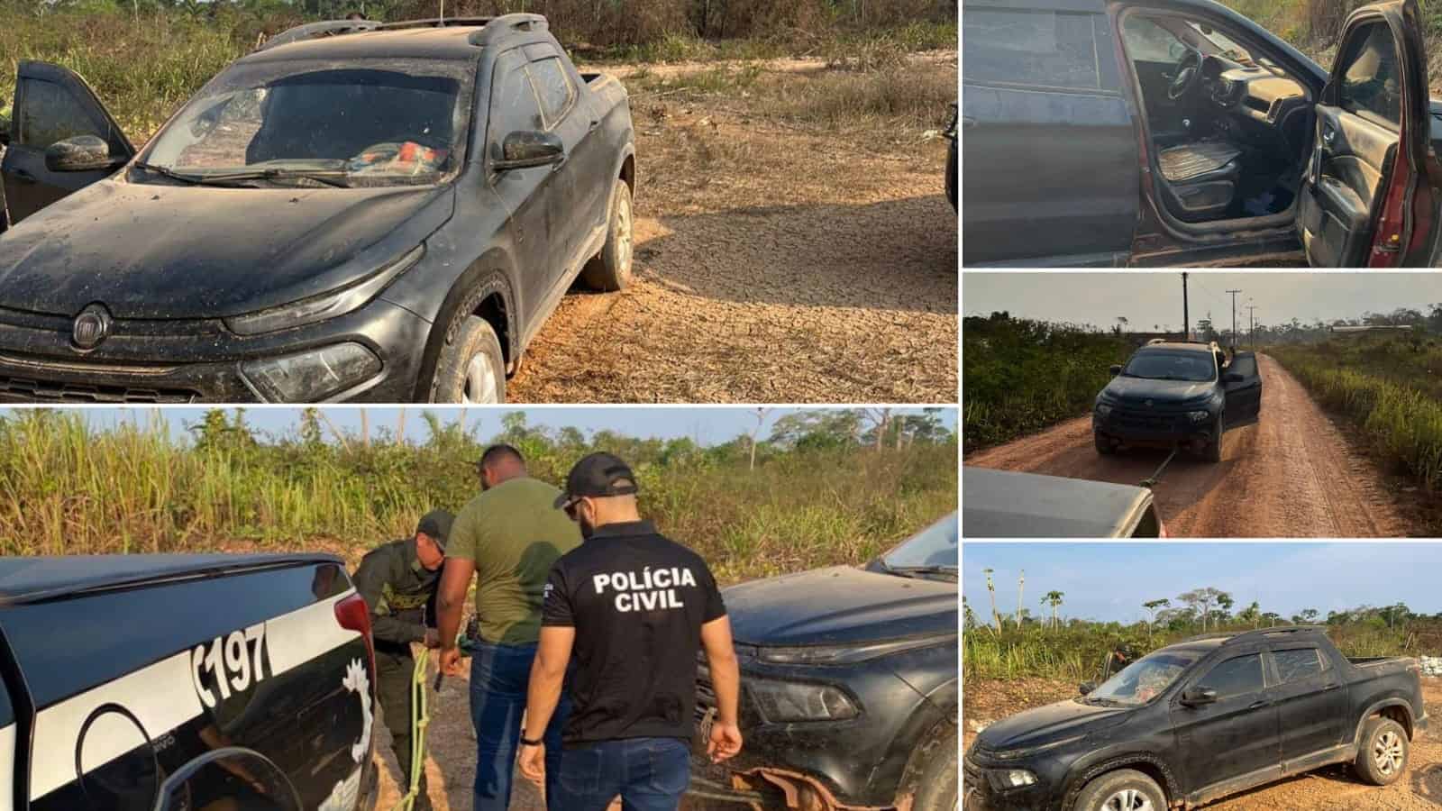 Com apoio de polícia boliviana, segurança resgata caminhonete roubada no Acre