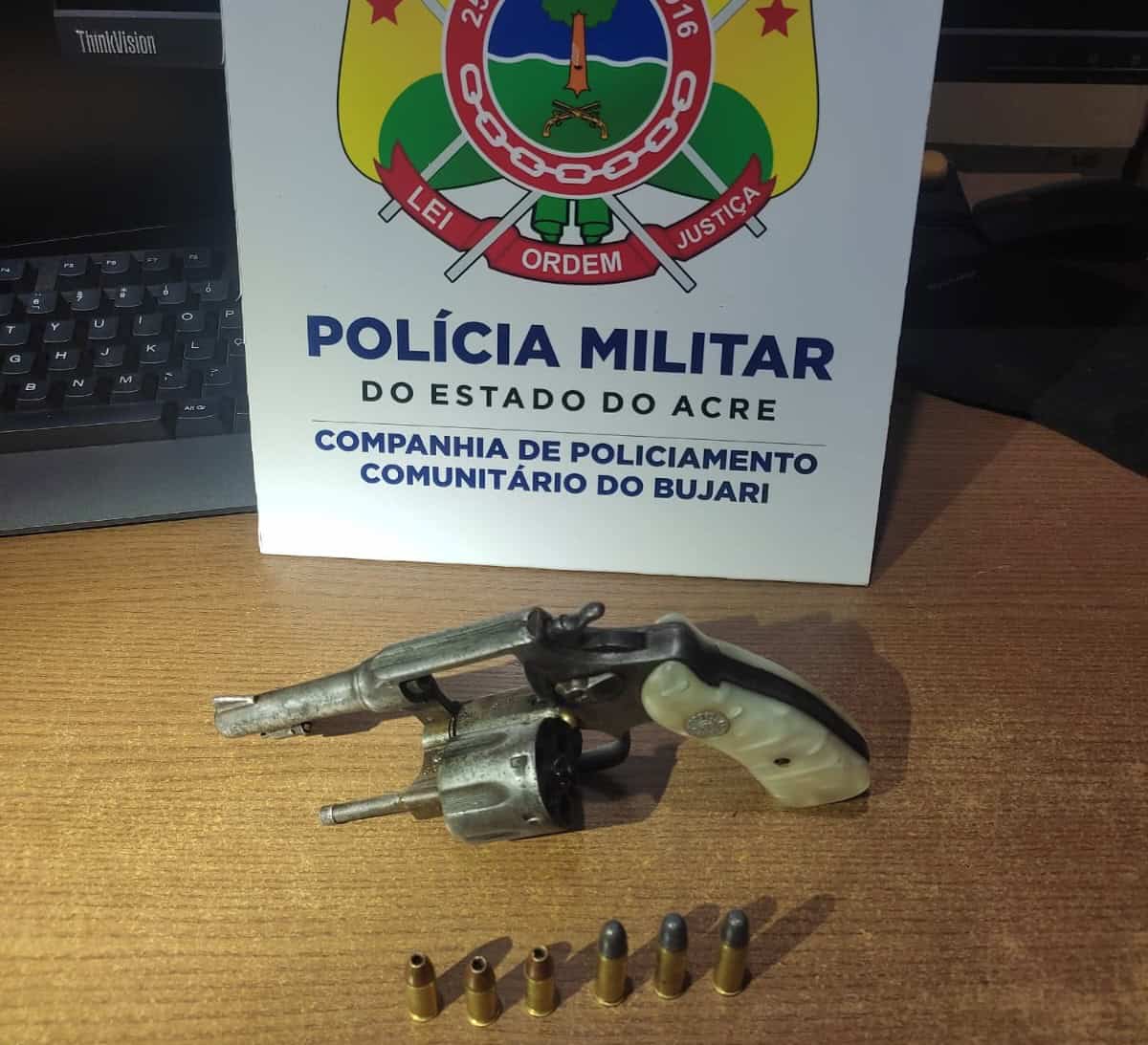 Polícia Militar prende homem por porte ilegal de arma de fogo na zona rural do município do Bujari