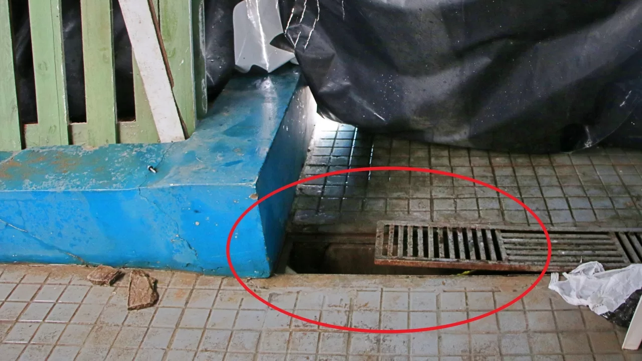 Acampados na Aleac, ex-moradores de invasão utilizam vala para fazer necessidades fisiológicas