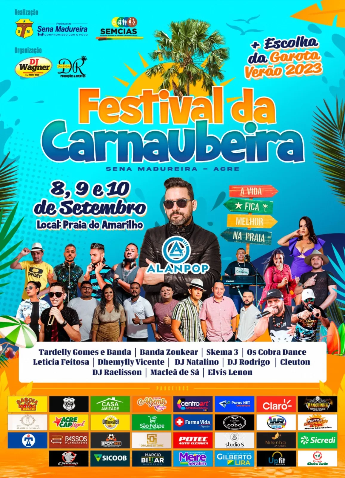 Sena Madureira vai realizar o Festival da Carnaubeira nos dias 8,9 e 10 de setembro