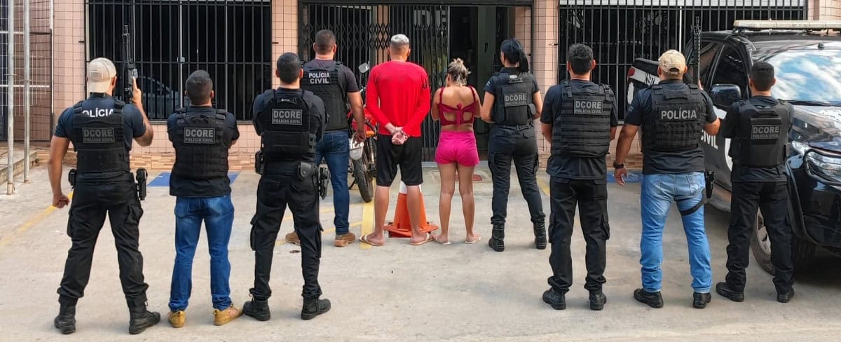 Suspeito de assaltar farmácia na Estação Experimental e foragida são presos pela Civil, na capital