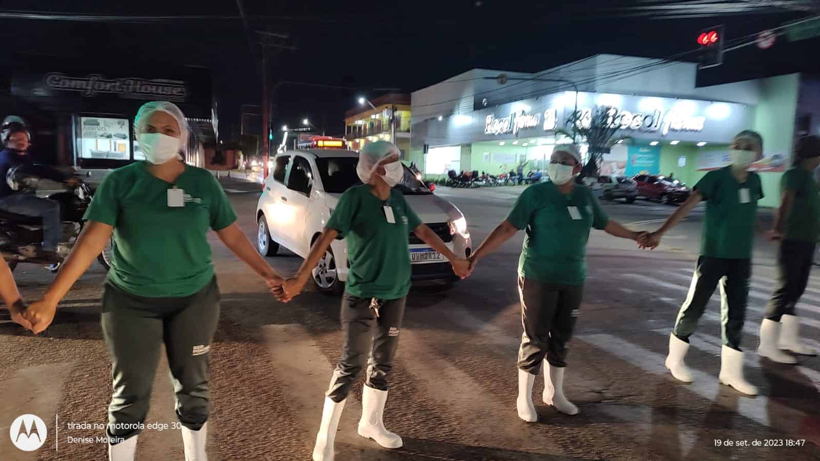 Terceirizados da Red Pontes decidem fechar via pública cobrando salários atrasados