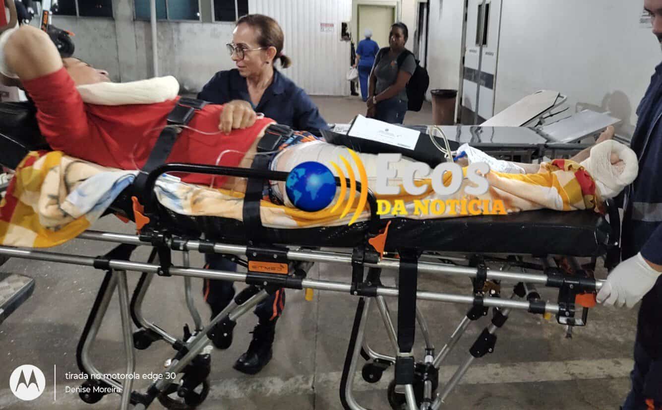 Colisão entre carro e moto, deixa dois feridos na cidade de Epitaciolândia