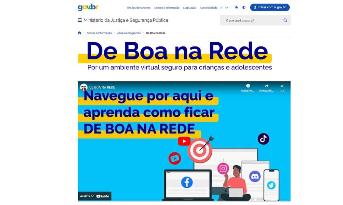 Justiça cria site com dicas sobre  proteger as crianças nas redes