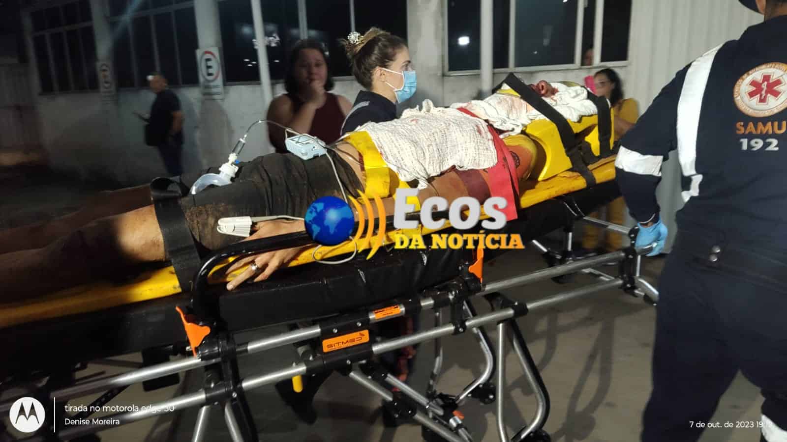 Ciclista fica ferido, após colidir na traseira de caminhão na BR 364