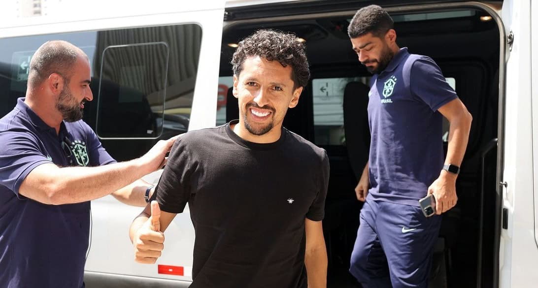 Marquinhos e Neymar se apresentam e completam seleção brasileira em Cuiabá