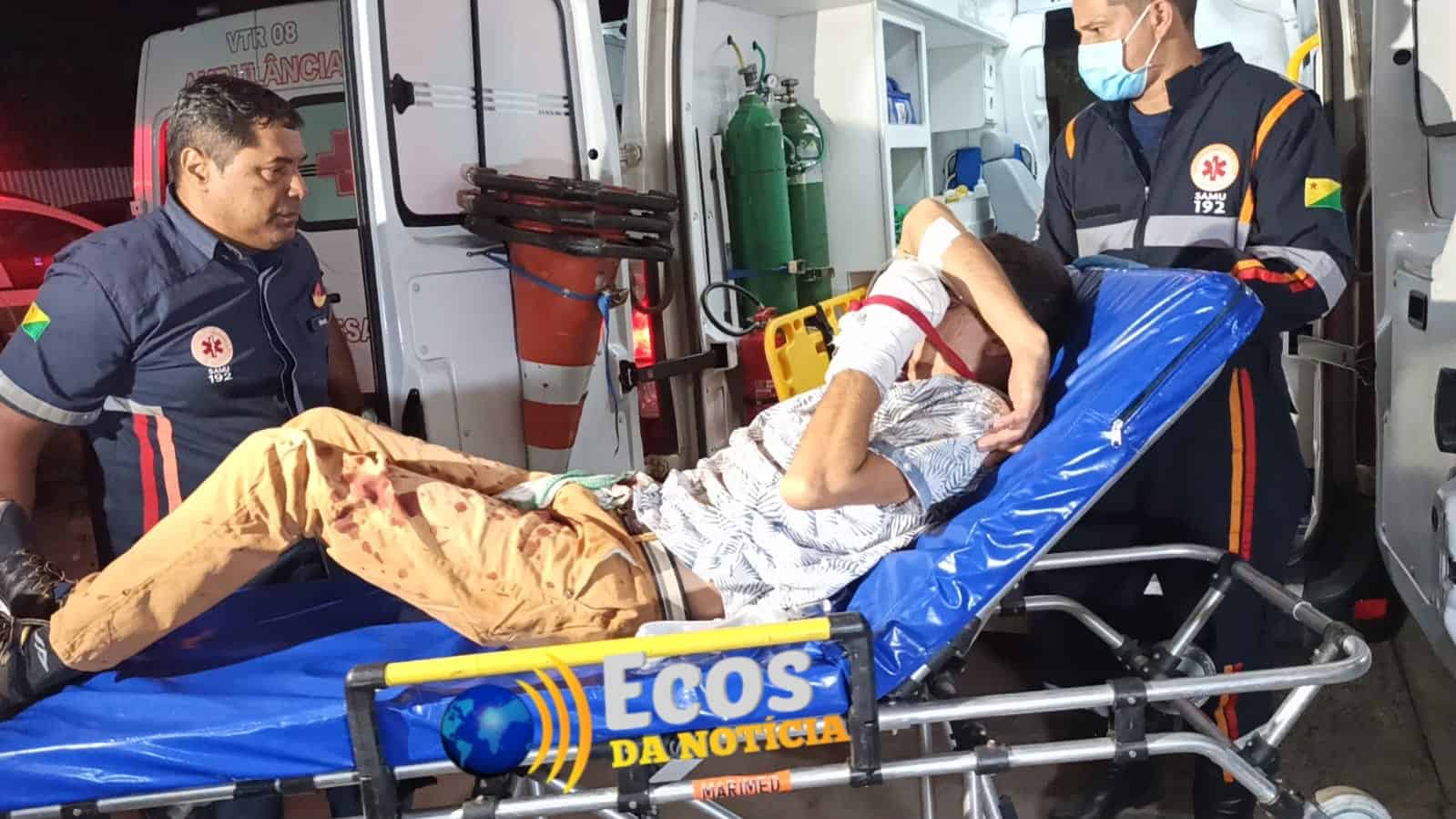 Criminoso é ferido com tiro da própria arma em assalto,na fuga rouba caminhão e acaba preso