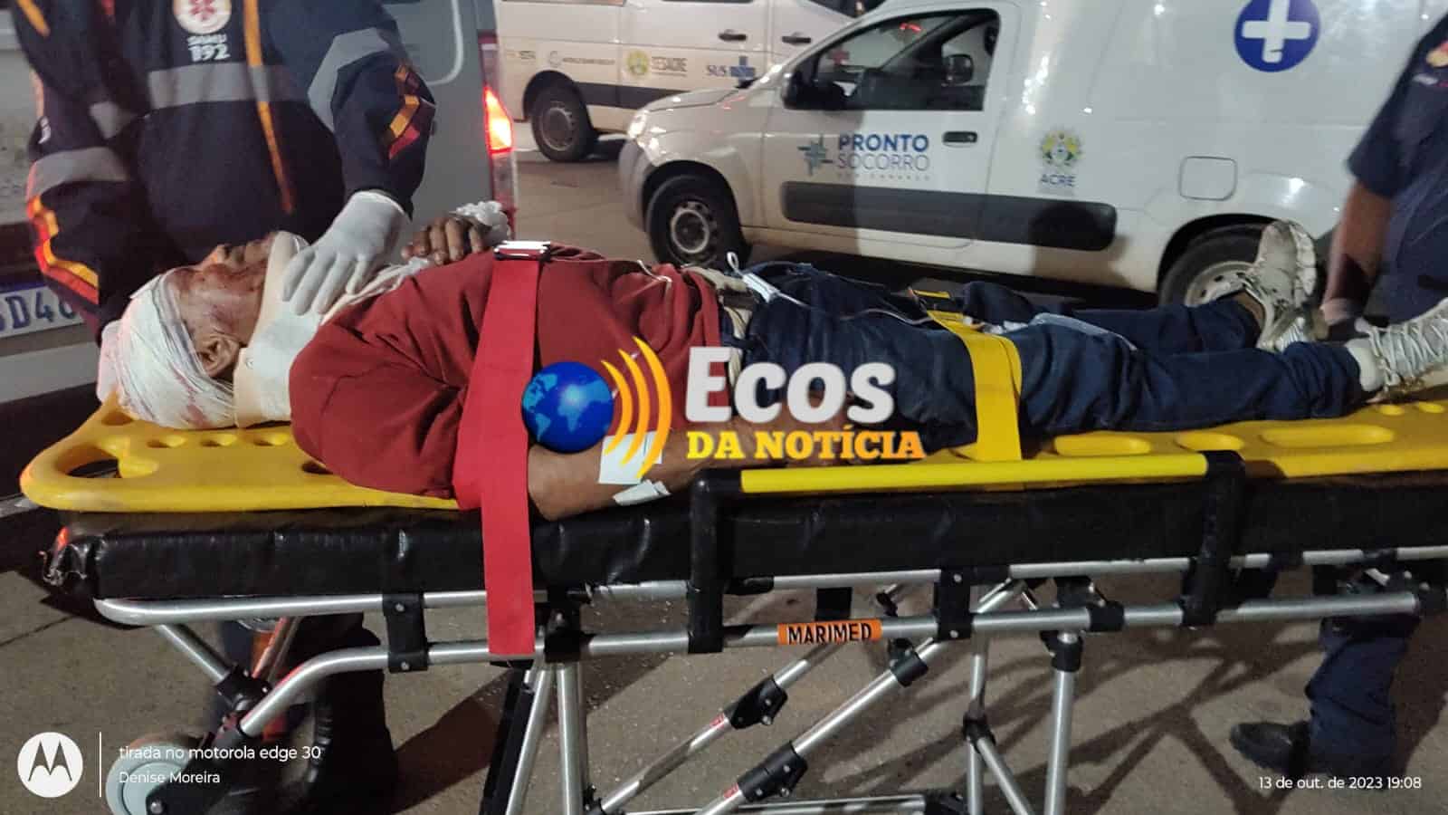 Idoso de 60 anos cai de muro e fica ferido na baixada da Sobral