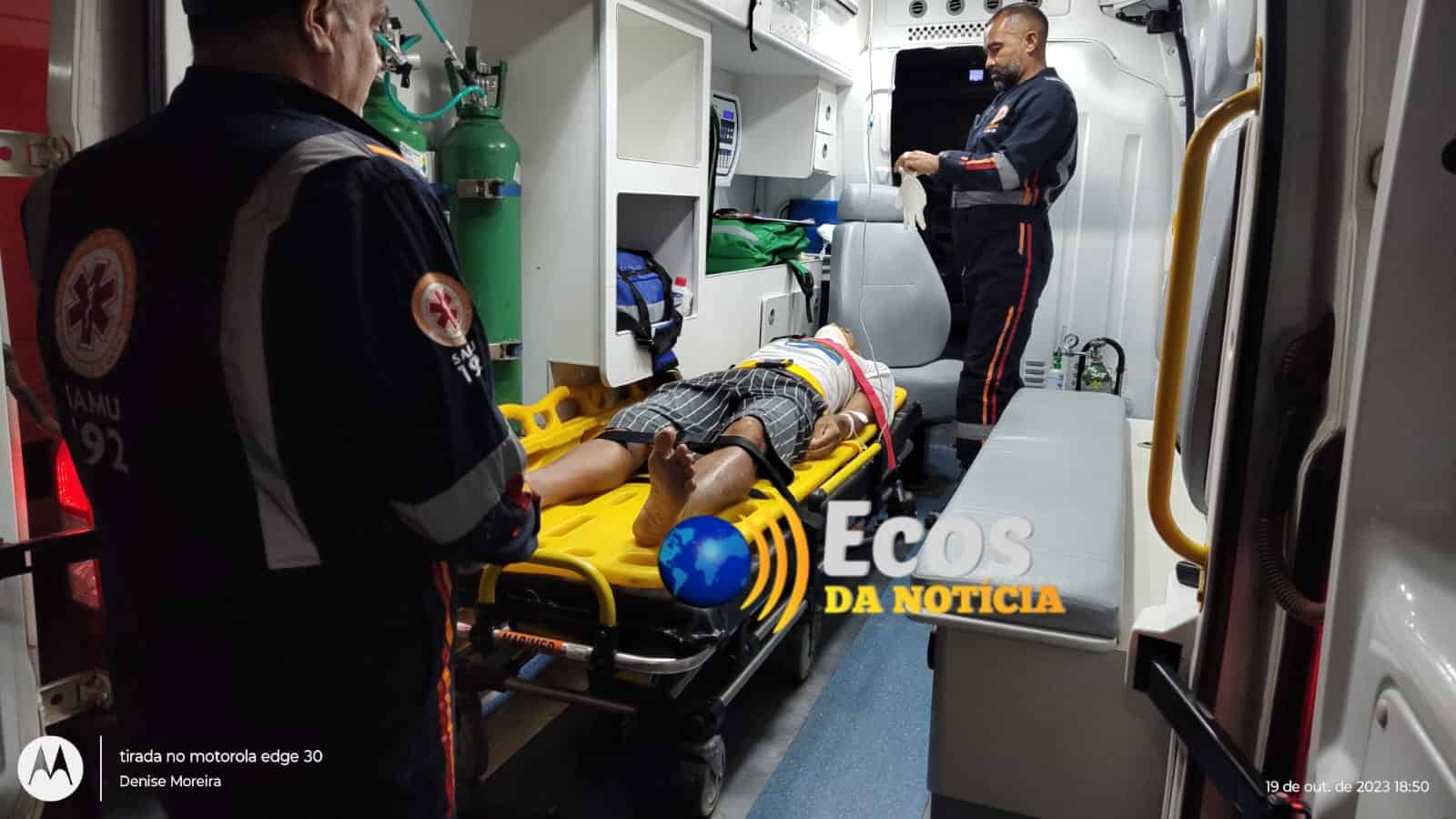 Idoso é atropelado na rotatória que dá acesso ao bairro Tancredo Neves