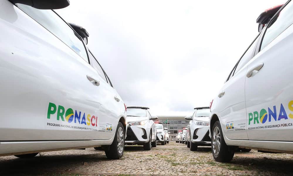 pronasci_01-2 Brasília (DF) 15/03/2023 Novos carros do Programa Nacional de Segurança Pública com Cidadania (PRONASCI) em frente ao Palácio do Planalto.