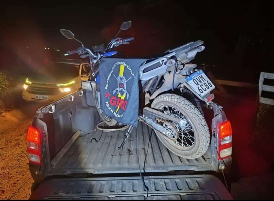 Polícia Militar recupera moto roubada em Brasiléia