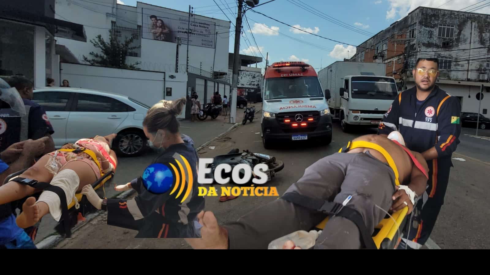 Atropelamento deixa 3 pessoas feridas na Avenida Ceará