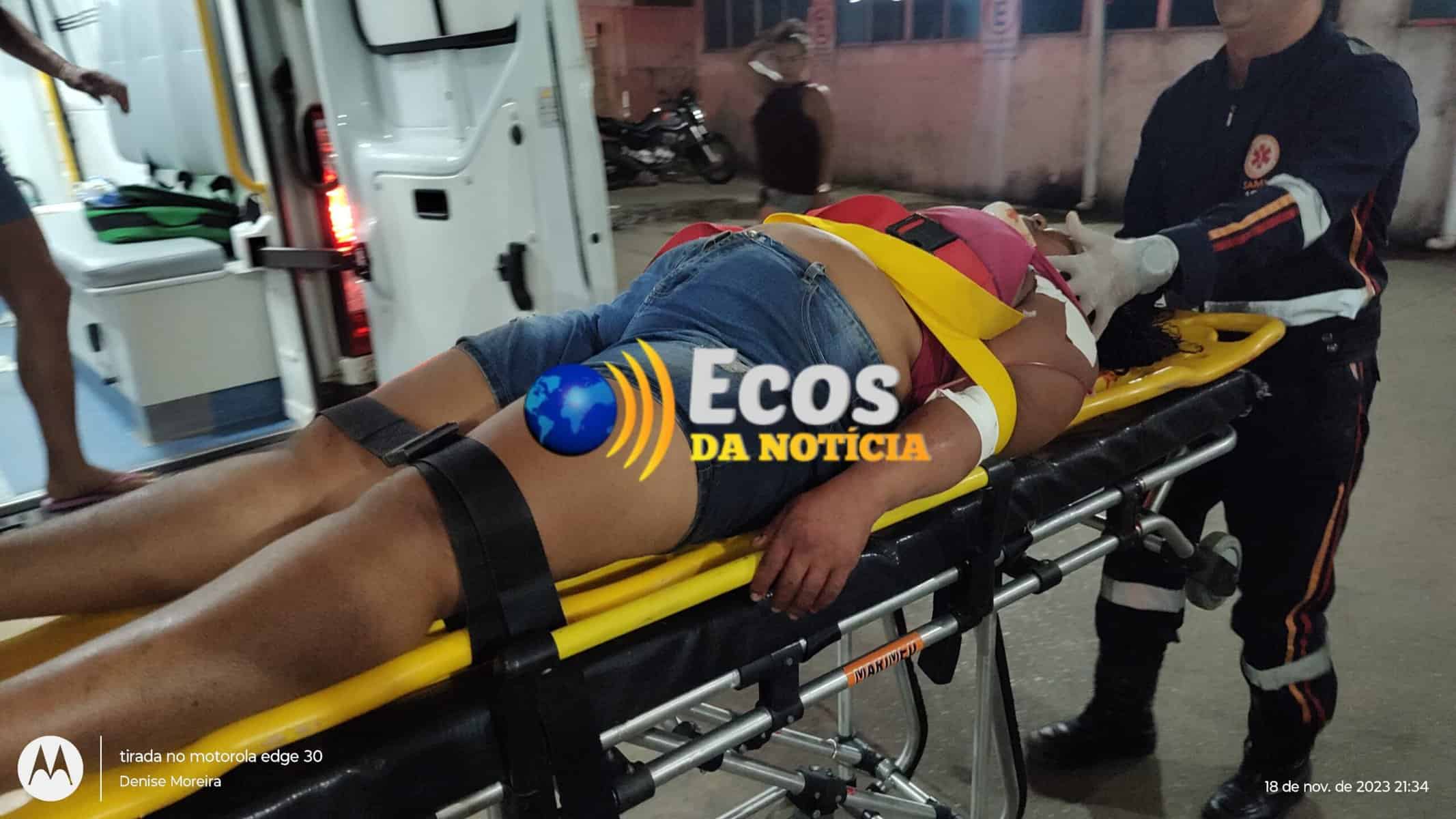 Mulher embriagada perde controle de motocicleta, após bater em meio fio na estrada de Porto Acre