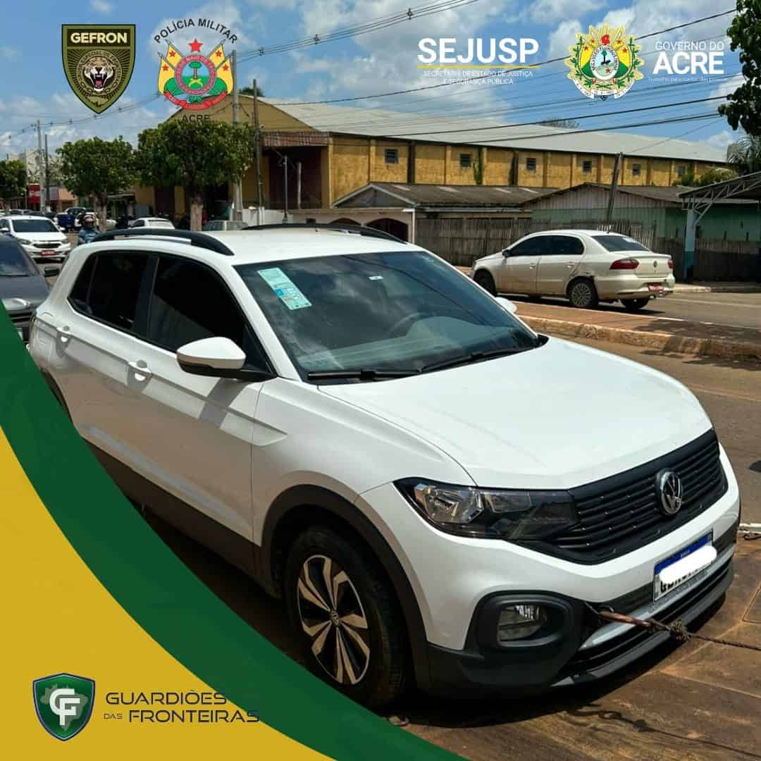 Secretaria de Segurança Pública recupera em Epitaciolândia veículo roubado em Rio Branco