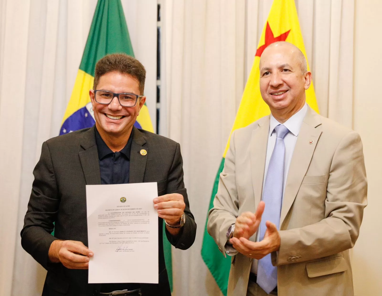 Gladson assina decreto que reconduz Lovisaro como chefe do MP por mais 2 anos