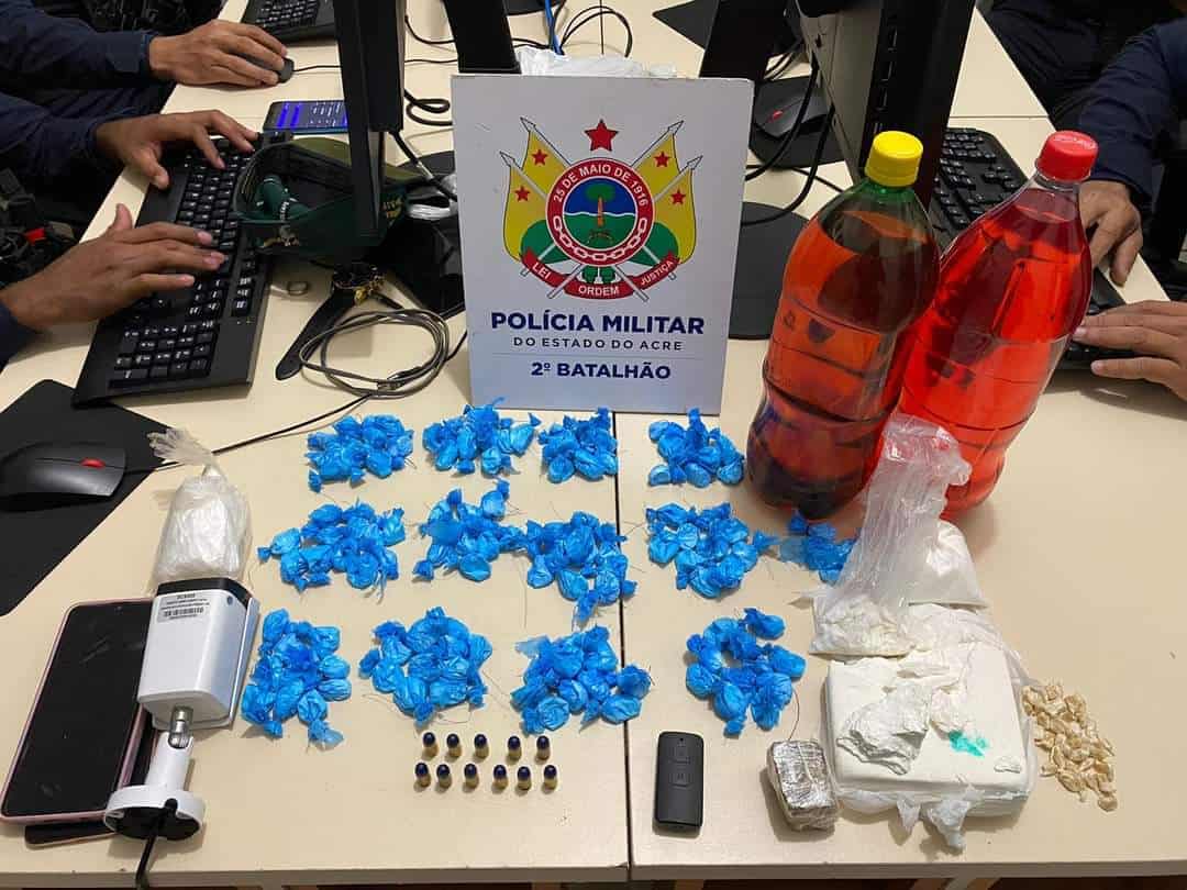 Polícia Militar apreende drogas e munições no bairro Belo Jardim I