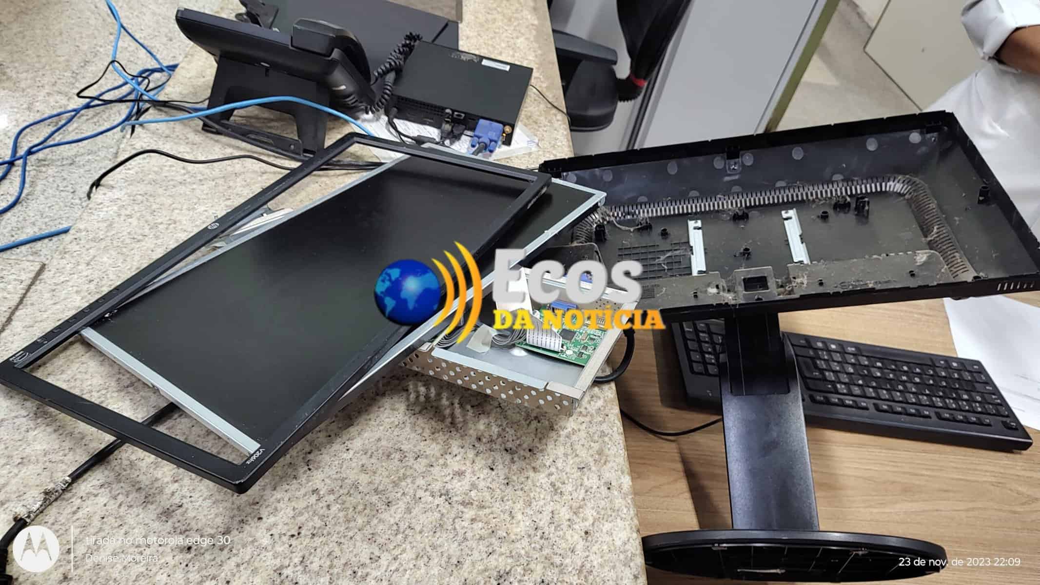 Cadeirante destrói computador do PS de Urgência e Emergência de Rio Branco