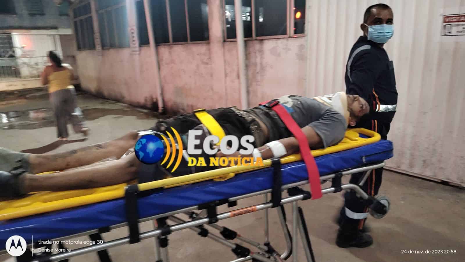 Jovem fica ferido após atropelar um cachorro no Ramal da Garapeira