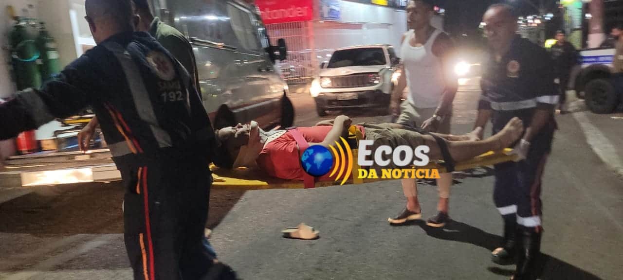 Motociclista sofre acidente, após invadir preferencial no bairro Ivete Vargas