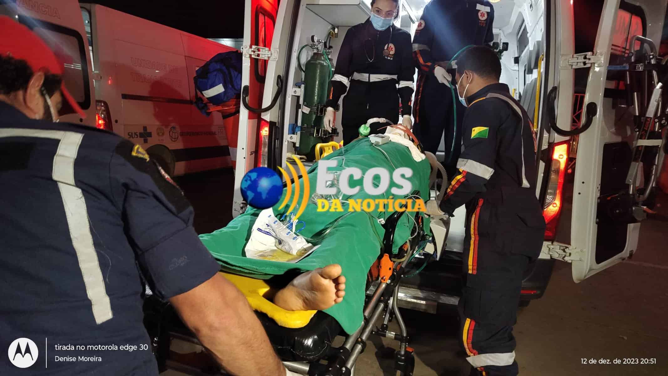 Motoboy  fica ferido após atropelar cão no município de Senador Guiomard