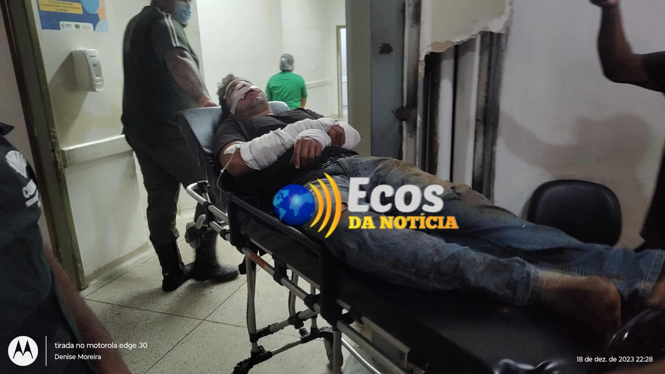 Colisão entre motos, deixa mecânico ferido no quilômetro 65 da BR 364