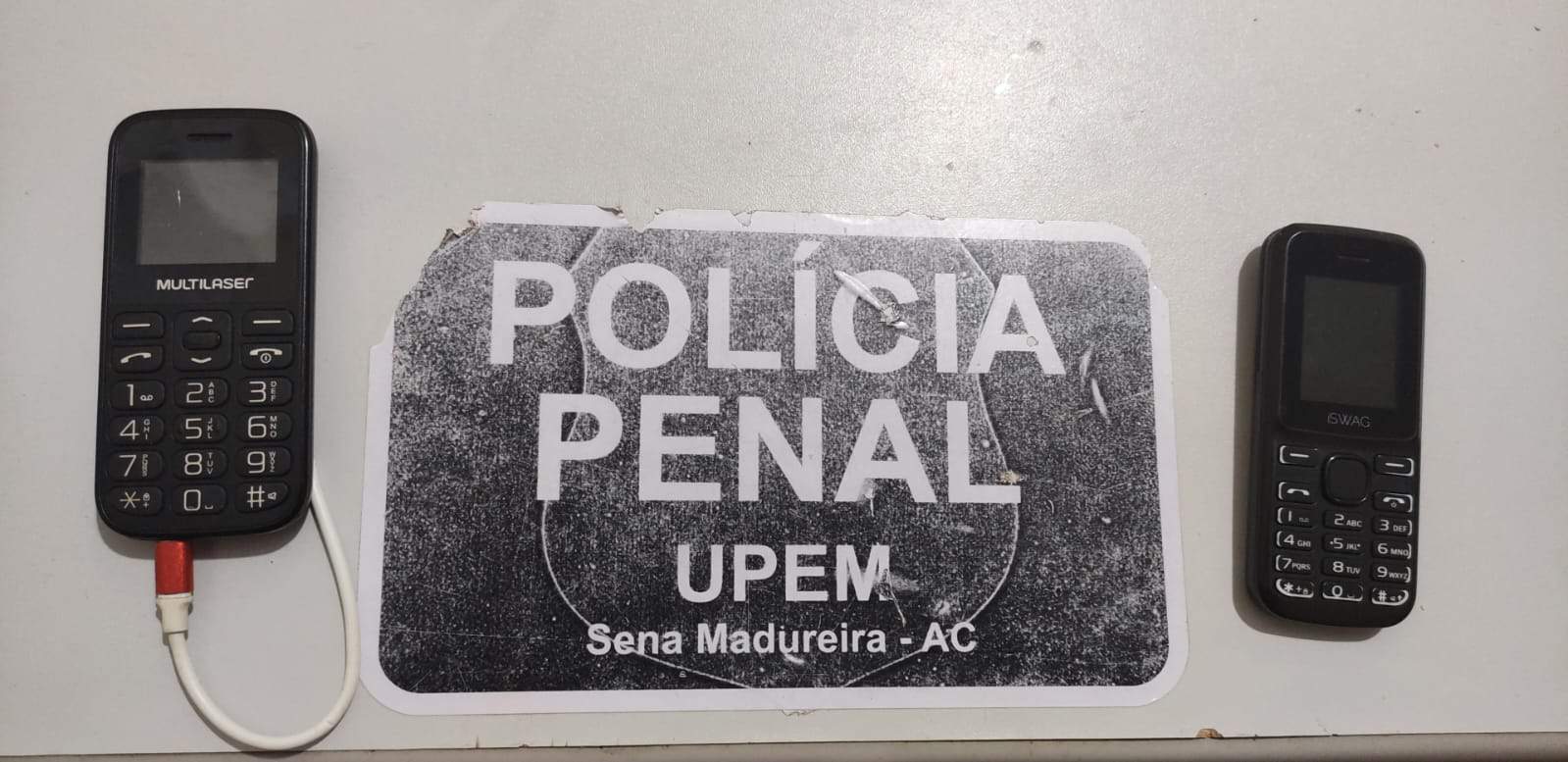 Polícia Penal impede entrada de celulares no presídio da cidade de Sena Madureira