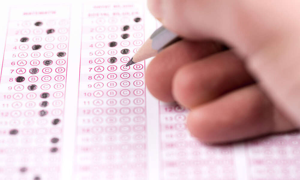 Multiple choice test high quality and high resolution studio shoot