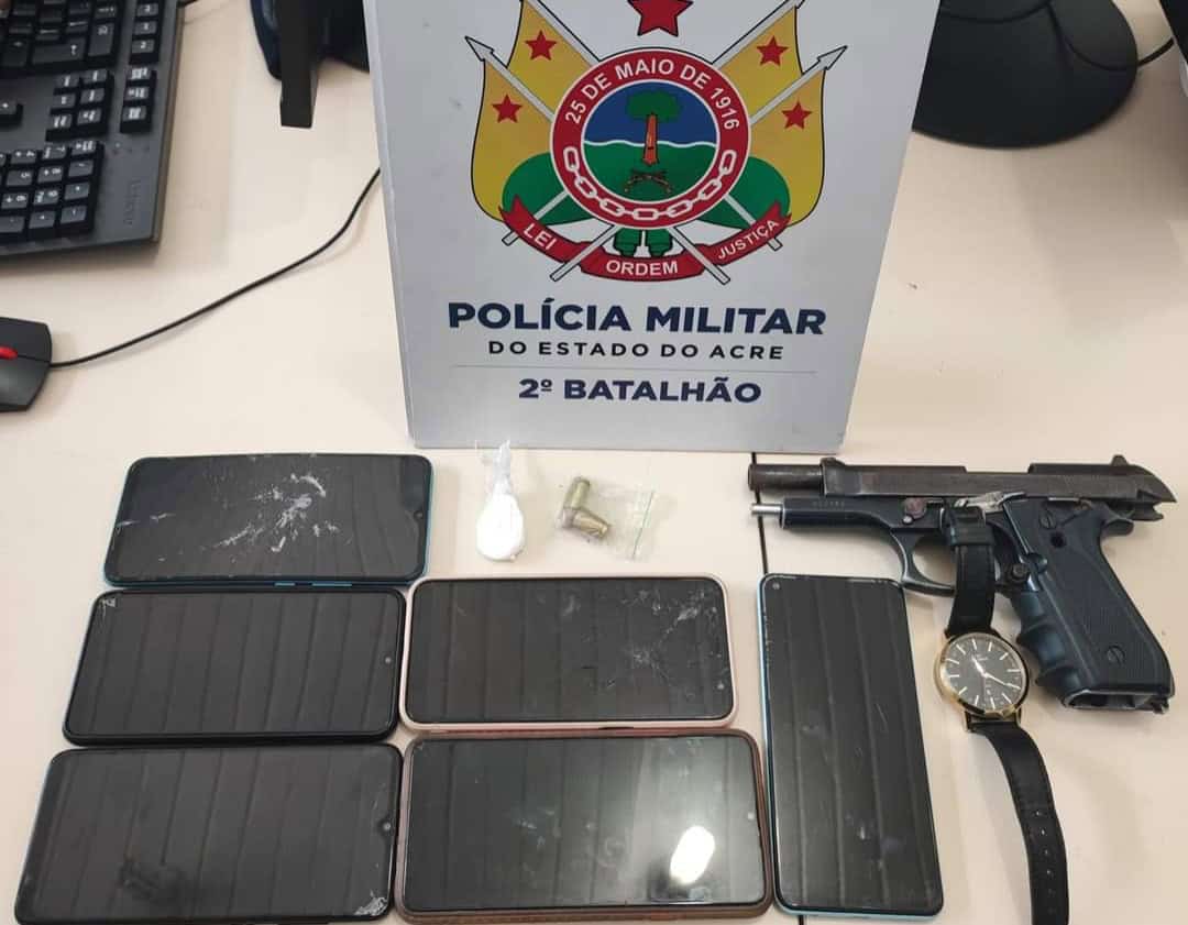 Polícia apeende arma de fogo e prende suspeitos no Taquari