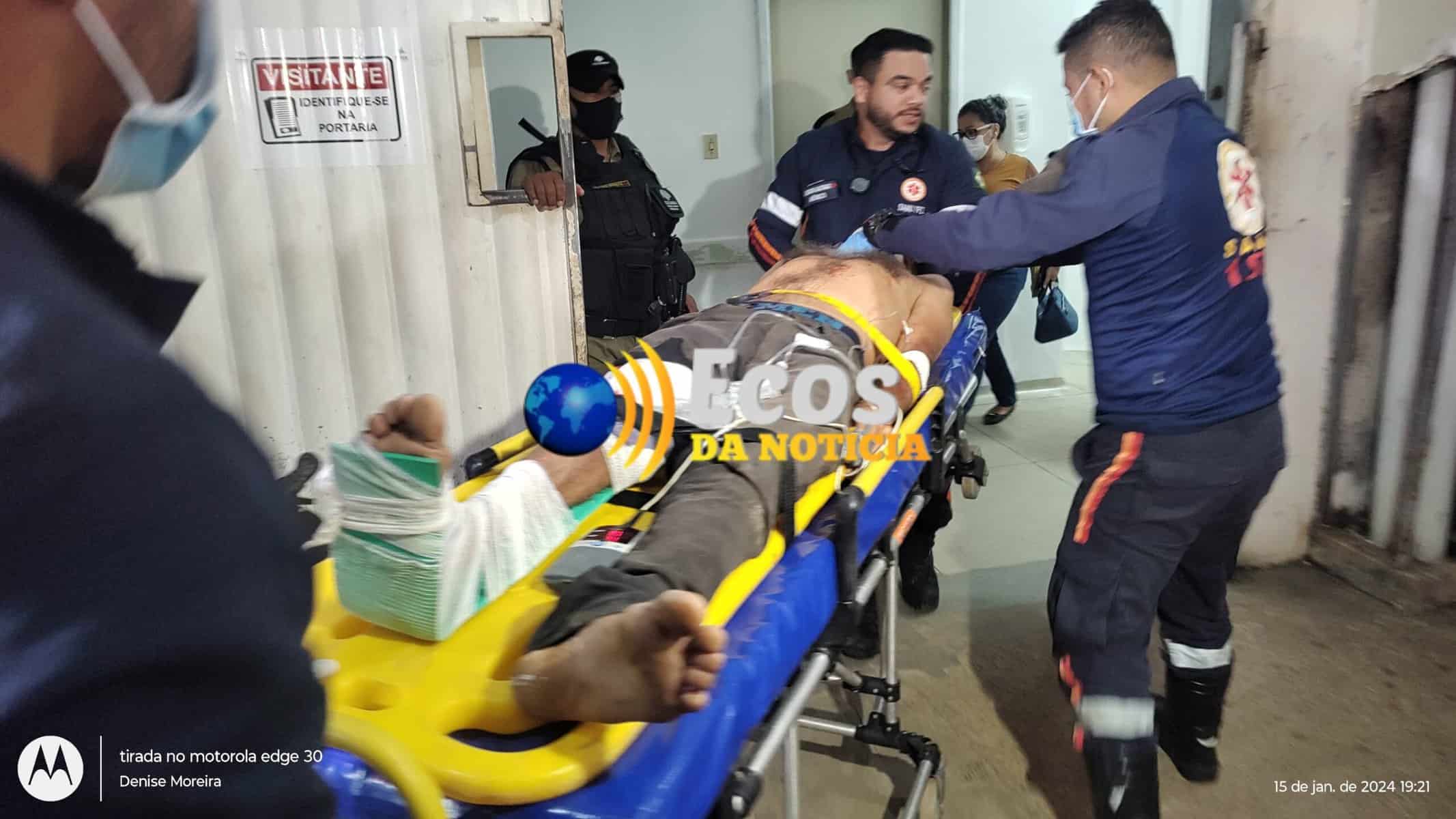 Colisão entre bicicleta e carro deixa ciclista com fratura exposta no bairro Recanto dos Buritis