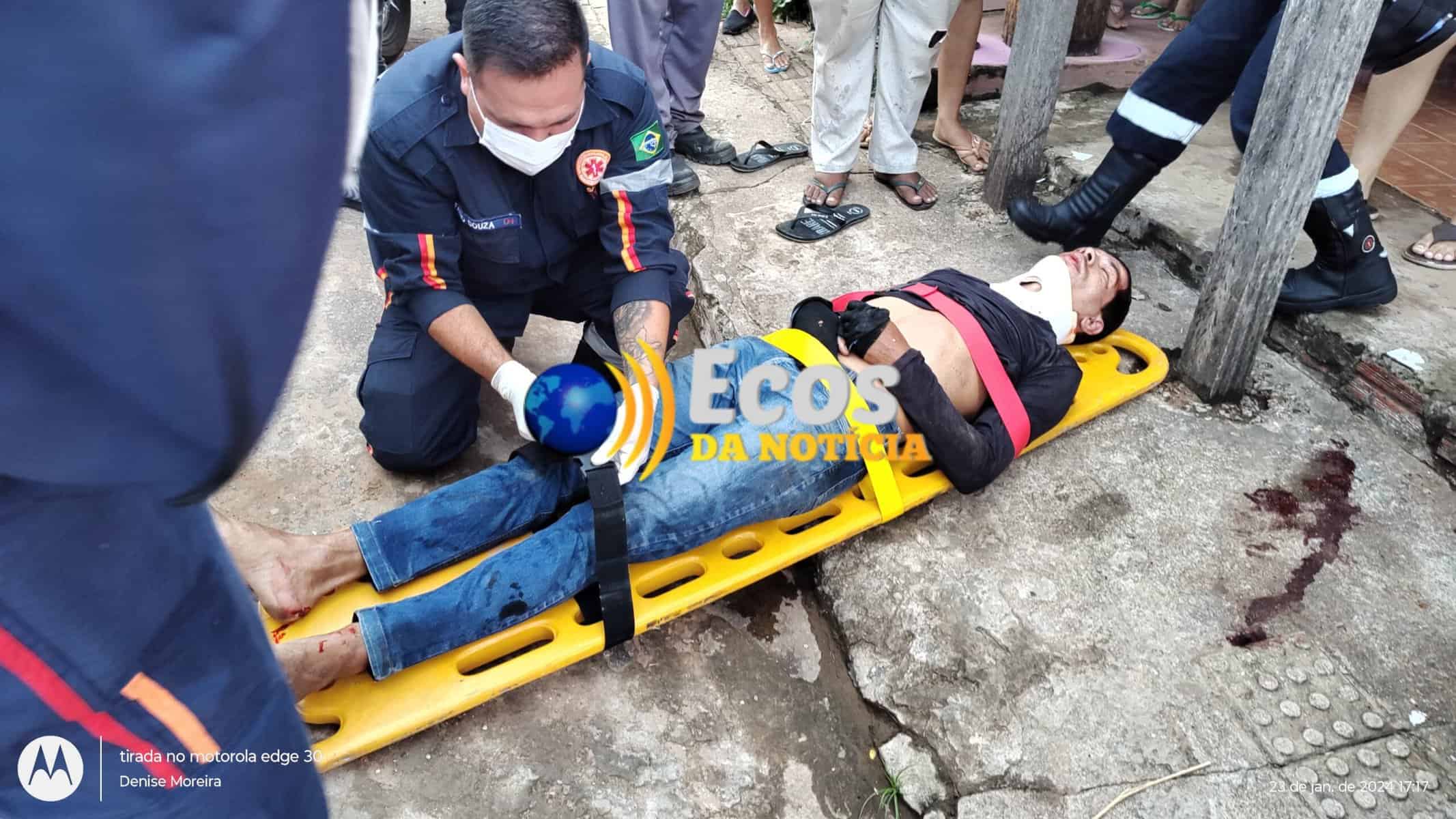 Trabalhador fica em estado grave, após acidente no Conjunto Esperança