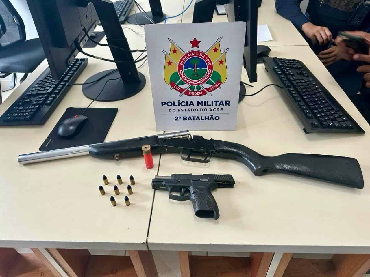 Polícia Militar apreende duas armas de fogo no bairro Taquari