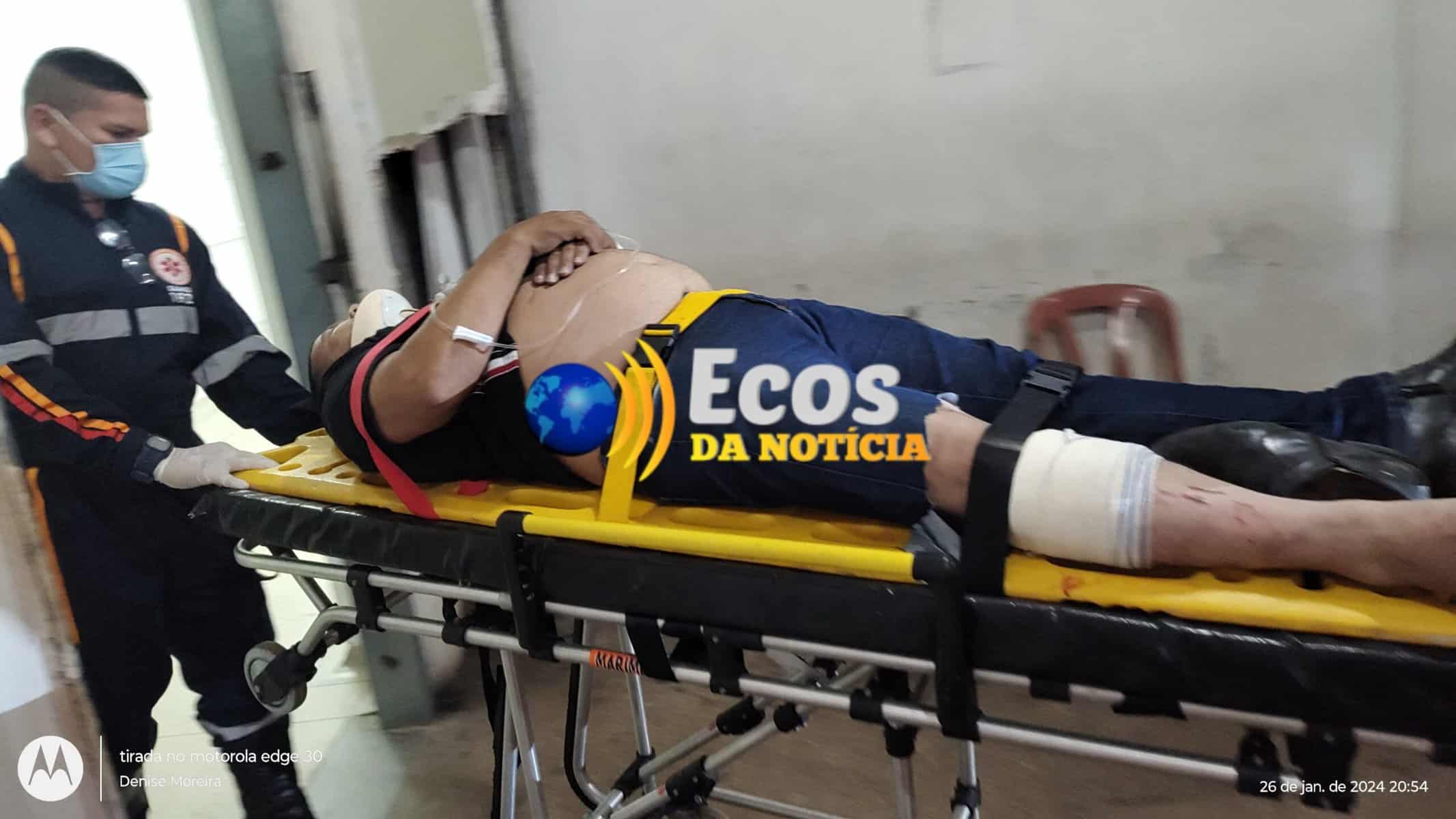 Motociclista fica ferido, após colisão entre carro e moto no bairro Jardim Europa