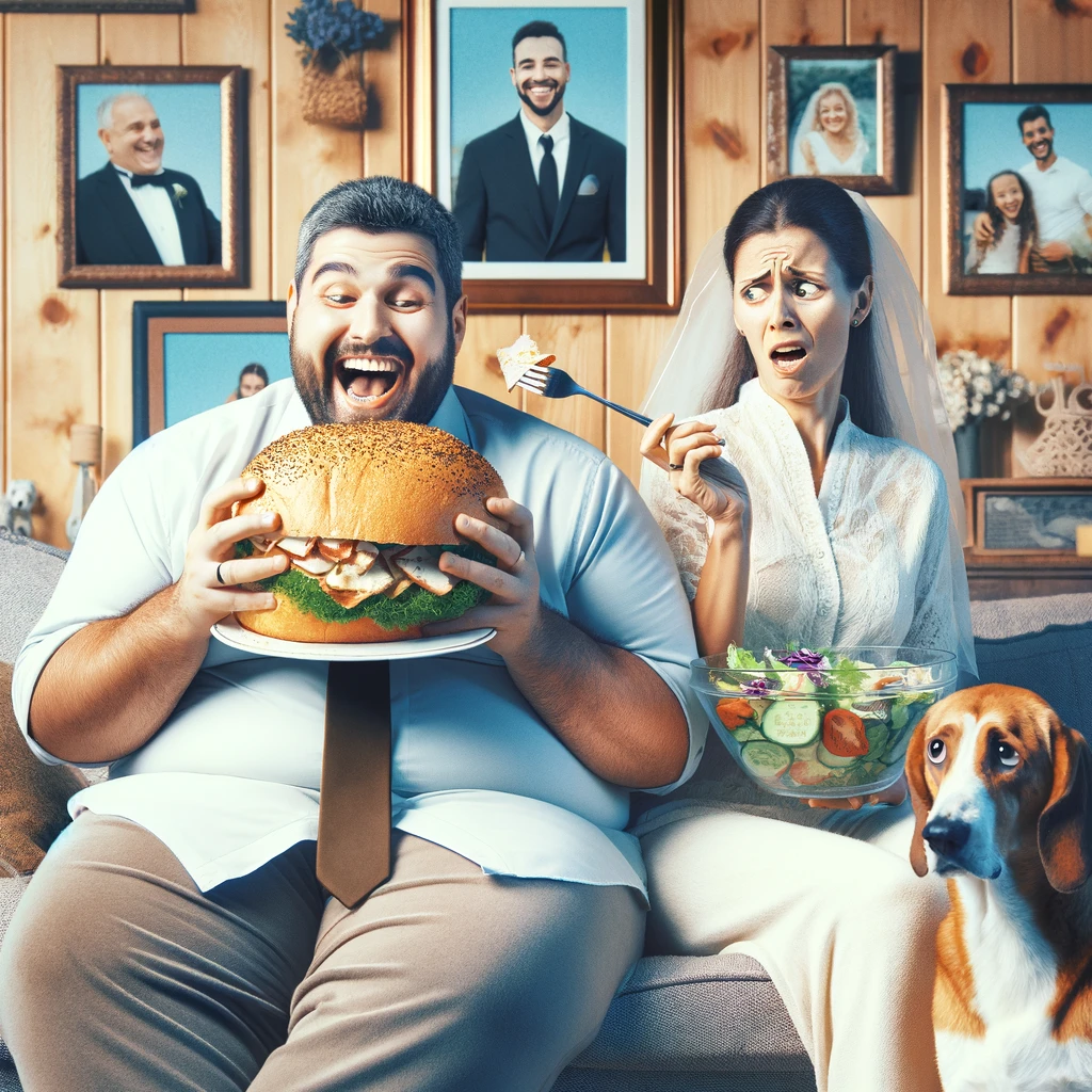 Homens engordam mais que as mulheres depois do casamento, diz estudo