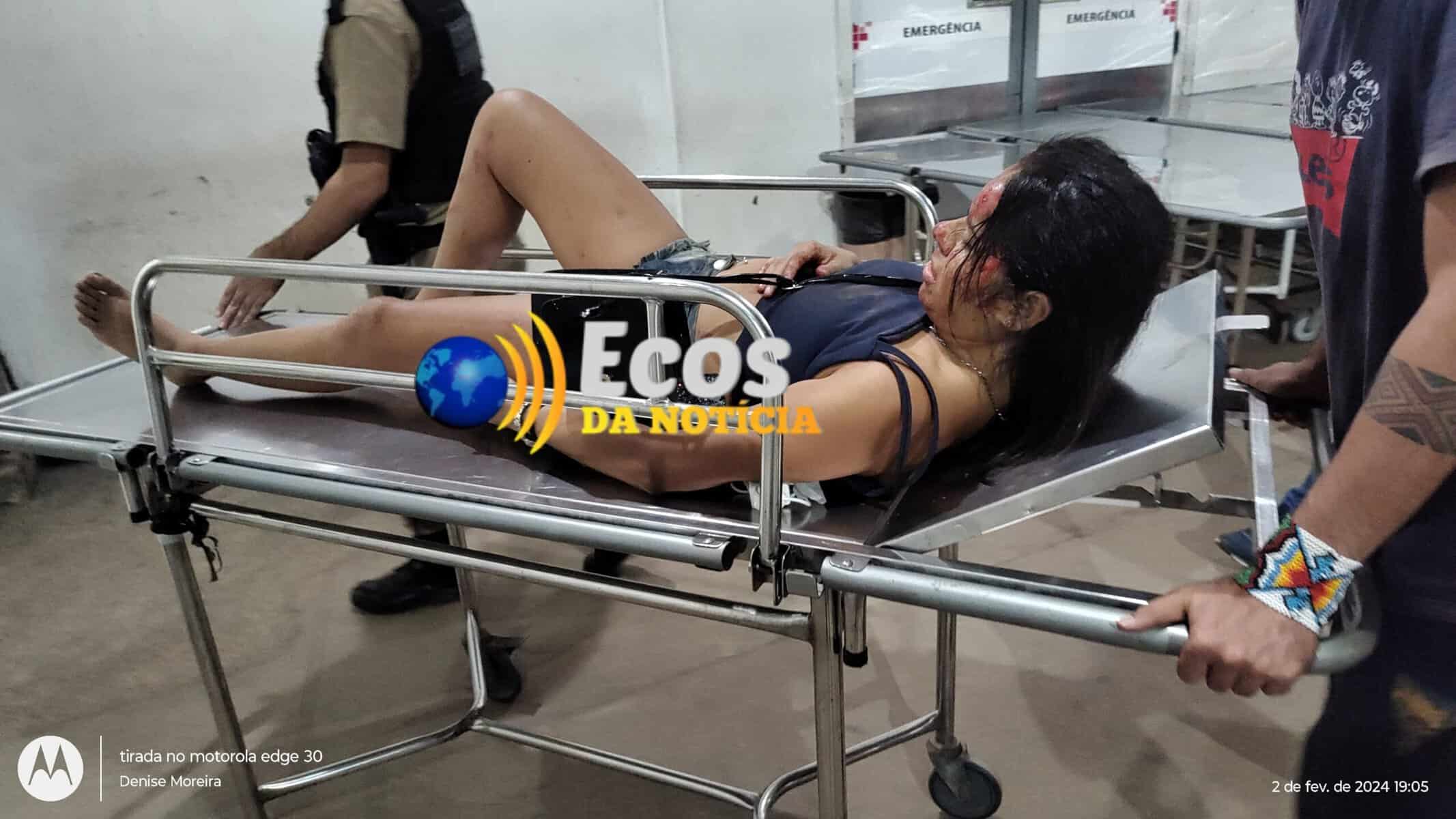 Mulher é atropelada ao sair de balneário em Rio Branco e vai parar no Pronto-Socorro